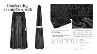 Платье Domineering Gothic Dress with Cape Punk Rave WQ-363LQF/BK - маленькая картинка