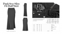 Юбка Punk Sexy Slim Fit Half Skirt Punk Rave WQ-373BQF/BK - маленькая картинка