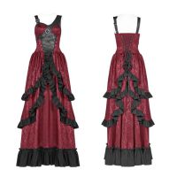 Платье Steampunk Long Dress Punk Rave WQ-408LQF/BK-RD - маленькая картинка