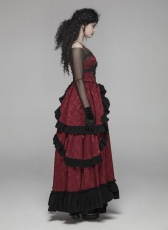 Платье Steampunk Long Dress Punk Rave WQ-408LQF/BK-RD - маленькая картинка