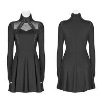 Платье PUNK Long Sleeve Dress Punk Rave WQ-415LQF/BK - маленькая картинка