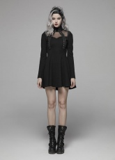 Платье PUNK Long Sleeve Dress Punk Rave WQ-415LQF/BK - маленькая картинка