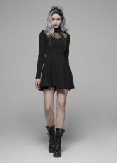 Платье PUNK Long Sleeve Dress Punk Rave WQ-415LQF/BK - маленькая картинка