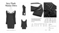 Платье Sexy Punk Skinny Dress Punk Rave WQ-416LQF/BK - маленькая картинка