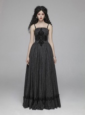 Юбка Gothic Tube Jacquard Long Skirt Punk Rave WQ-420LQF/BK - маленькая картинка