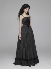 Юбка Gothic Tube Jacquard Long Skirt Punk Rave WQ-420LQF/BK - маленькая картинка