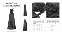 Юбка Gothic Tube Jacquard Long Skirt Punk Rave WQ-420LQF/BK - маленькая картинка