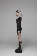 Платье Punk PU Leather Loop Slimming Dress Punk Rave WQ-425LQF/BK - маленькая картинка