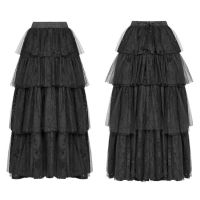 Юбка Gothic Long Tiered Skirt Punk Rave WQ-426BQF/BK - маленькая картинка