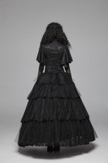 Юбка Gothic Long Tiered Skirt Punk Rave WQ-426BQF/BK - маленькая картинка