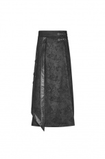Юбка Gothic Floral Long Overskirt Punk Rave WQ-437BQM/BK - маленькая картинка