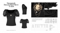 Топик Steampunk Brooch Short Sleeve T-shirt Punk Rave WT-489TDF/BK - маленькая картинка