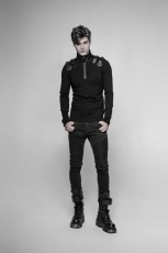 Топ Uniform Long-sleeved T-shirt Punk Rave WT-525TCM/BK - маленькая картинка