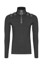 Топ Uniform Long-sleeved T-shirt Punk Rave WT-525TCM/BK - маленькая картинка