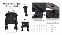 Топик Steampunk Long Sleeve T-shirt Punk Rave WT-546TCF/BK - маленькая картинка