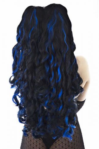     Wavy Hair Pieces - Black/ blue wavy Headrazor Wavy Hair Pieces - Black/ blue wavy  3