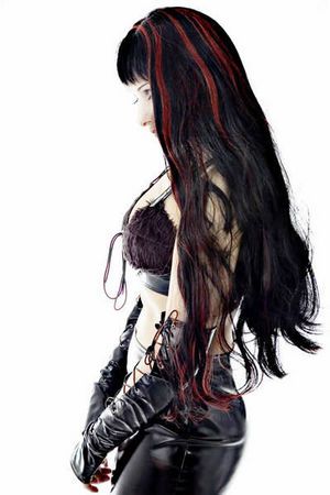     Meena Wigs - Black/Red Headrazor Meena Wigs - Black/Red  2