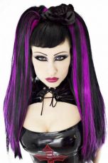 Прямые локоны на застежке Electra Straight Pieces - Black / Purple Headrazor Electra Straight Pieces - Black / Purple - маленькая картинка
