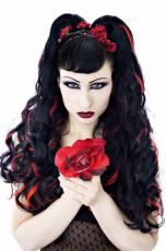 Волнистые локоны на застежке Wavy Hair Pieces - Black/red wavy Headrazor Wavy Hair Pieces - Black/red wavy - маленькая картинка