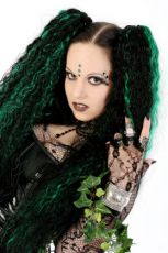     ZEENA Crimped Hair Pieces - Black/ Dark green - 