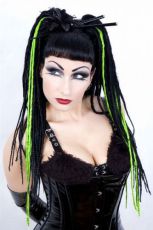 Локоны - дреды на застежке Vicious Locks : Black/ Lime Green Headrazor Vicious Locks : Black/ Lime Green - маленькая картинка