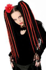 Локоны - дреды на застежке Vicious locks : Black/ red Headrazor Vicious locks : Black/ red - маленькая картинка