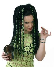 Локоны с дредами на застежке Twisted Dread Pieces - Black/Green Twist Headrazor Twisted Dread Pieces - Black/Green Twist - маленькая картинка