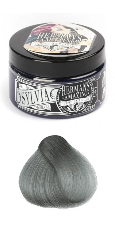 Серая краска для волос Herman's Amazing Sylvia Silver Hermans Amazing Sylvia Silver Изображение 1
