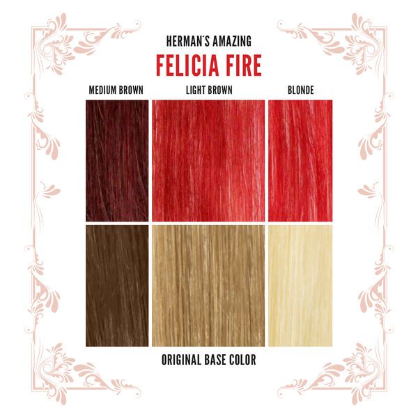 Ярко красная краска для волос Herman's Amazing Felicia Fire Hermans Amazing Felicia Fire Изображение 3