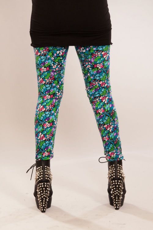  PRINTED LEGGINGS LADIES SPRING BLUE Innocent Lifestyle P-PRINTED-SBL  2