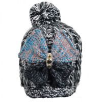  H2B 2 WAY WOOL & BOW HAT LADIES BLK - 