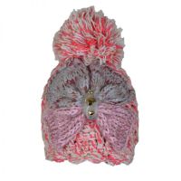  H2B 2 WAY WOOL & BOW HAT LADIES PINK/PURPLE - 