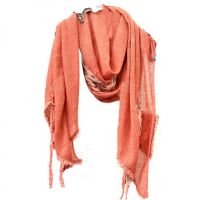  SKA KNIT & LACE SCARF LADIES PINK - 