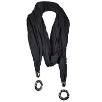  SS SPIRAL RING SCARF LADIES GREY - 