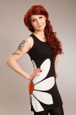  DAISY DRESS LADIES BLK/WHITE - 
