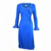  DOTTY DRESS LADIES LONG BLUE - 