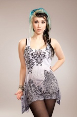  HELENE LACE PANEL DRESS LADIES BLK/WHT - 