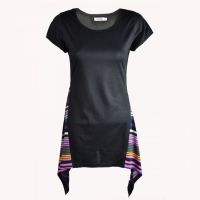  LORREN DRESS LADIES BLK/PURPLE STRIPE - 
