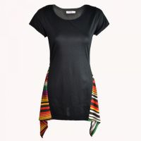  LORREN DRESS LADIES BLK/ORANGE STRIPE - 