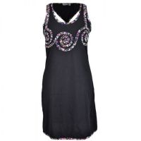 SWIRL DRESS LADIES BLK/PINK - 