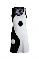 YING YANG DRESS LADIES BLK/WHITE - 