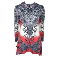  AURA HOOD LADIES RED TRIBAL - 