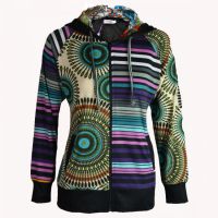  MULTI HOOD LADIES MULTI PATCH PUR/STRIPE - 