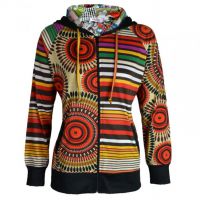  MULTI HOOD LADIES MULTI PATCH ORN/STRIPE - 