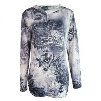  ZOLO PAISLEY LONG HOOD LADIES BLK/WHT - 