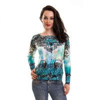  HEART CELTIC JUMPER LADIES BLUE - 
