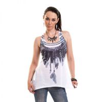  FREEDOM LACE PANEL VEST LADIES WHITE - 
