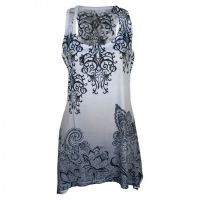  HELENE LACE PANEL VEST BLK/WHT - 