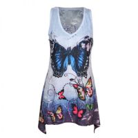  JADE LACE PANEL VEST LADIES BLUE - 