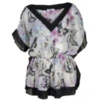  MYSTIC BUTTERFLY KIMONO LADIES BLK/WHT - 